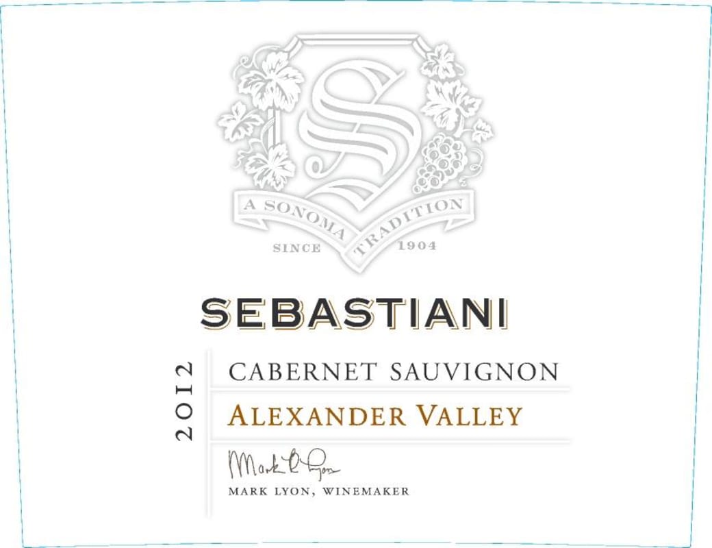 Sebastiani Alexander Valley Cabernet Sauvignon 2012 Front Label