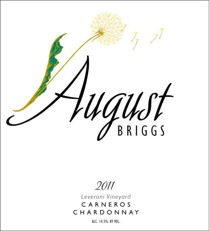 August Briggs Leveroni Vineyard Chardonnay 2012 Front Label