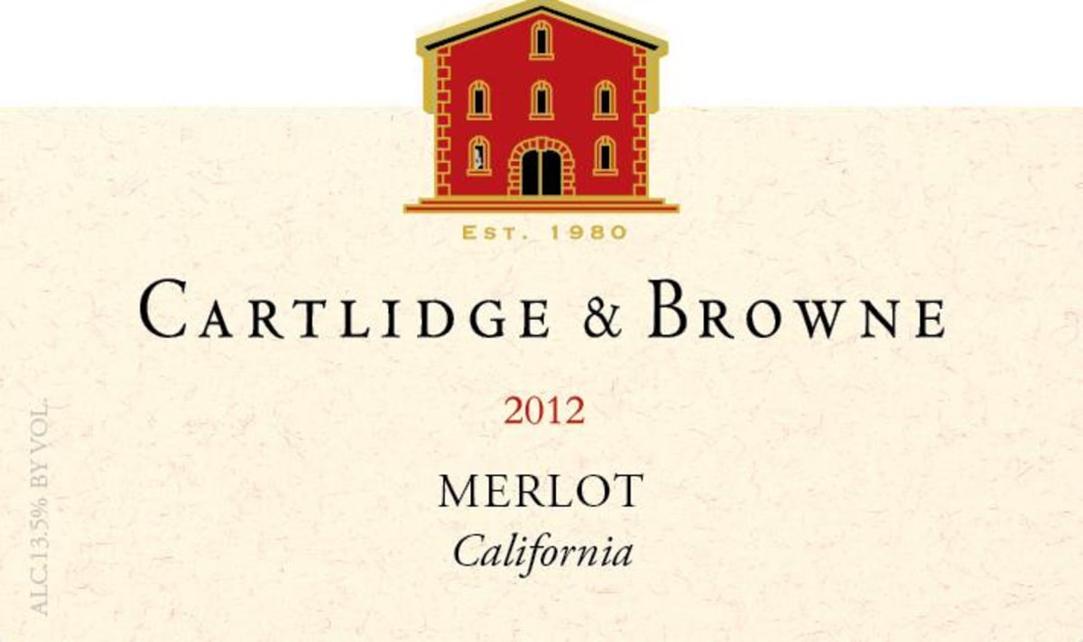 Cartlidge & Browne Merlot 2012 Front Label