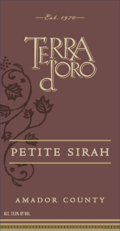Terra d'Oro Petite Sirah 2012 Front Label