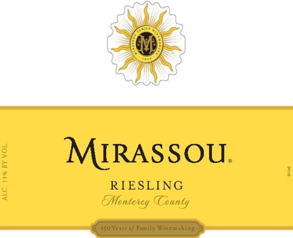 Mirassou Riesling 2012 Front Label