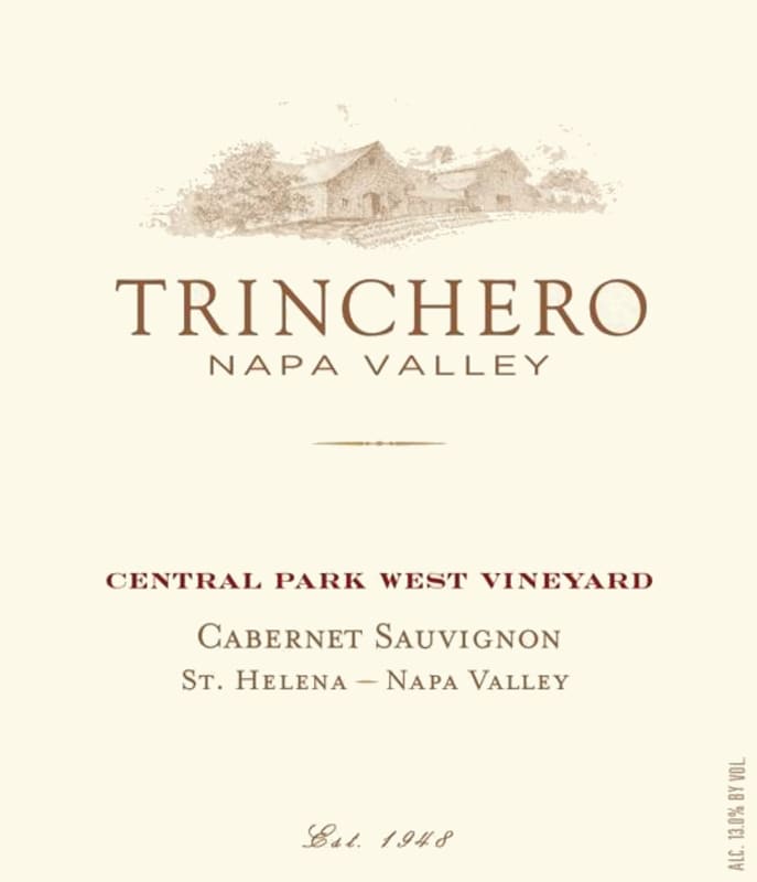 Trinchero Central Park West Vineyard Cabernet Sauvignon 2012 Front Label