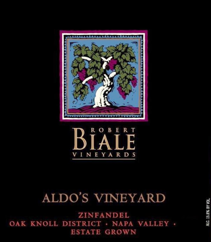 Robert Biale Vineyards Aldo's Vineyard Zinfandel 2012 Front Label