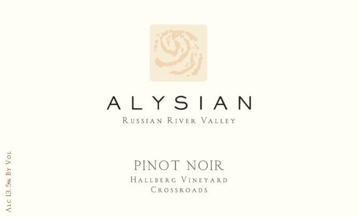 Alysian Hallberg Vineyard Crossroads Pinot Noir 2012 Front Label