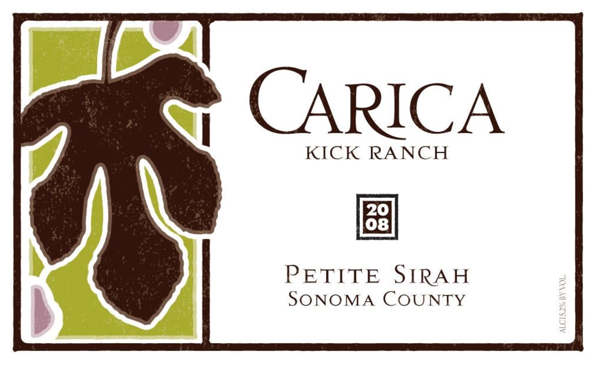 Carica Kick Ranch Petite Sirah 2008 Front Label