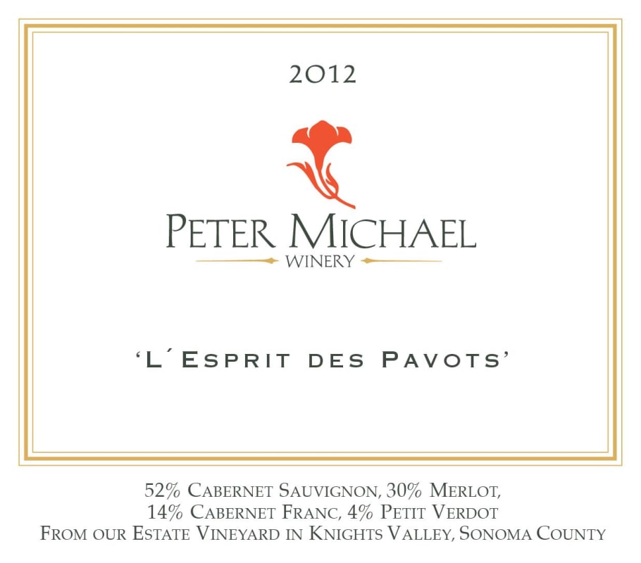 Peter Michael L'Esprit des Pavots 2012 Front Label