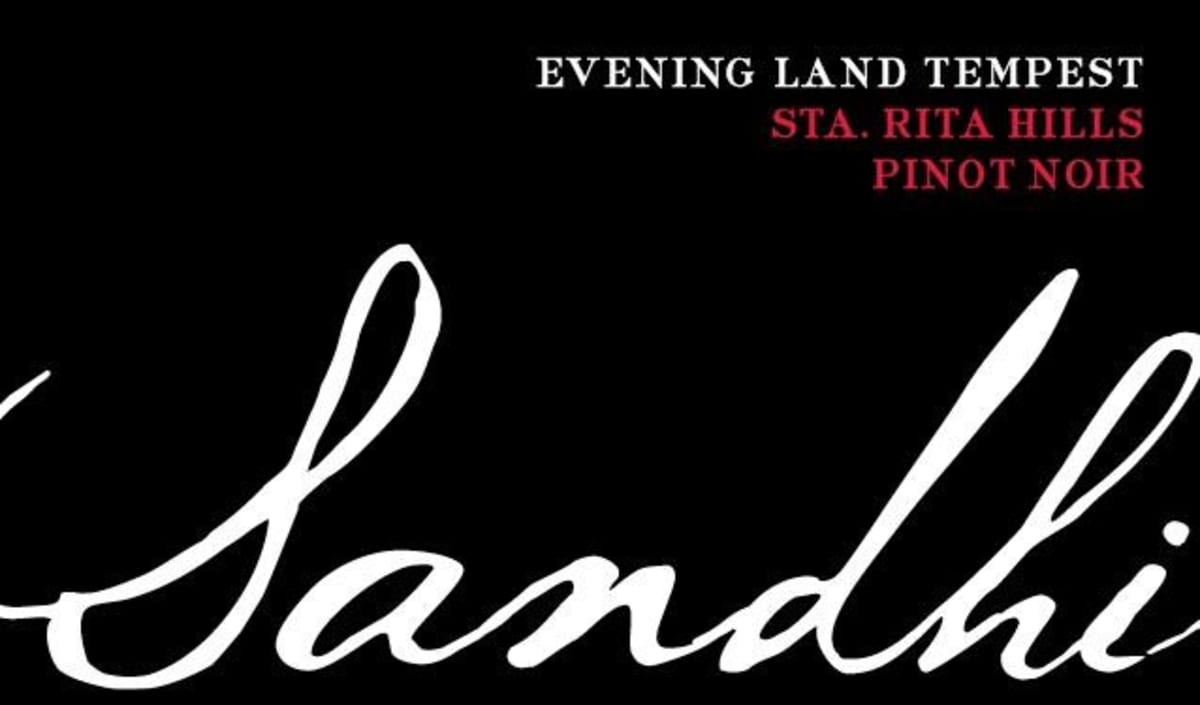 Sandhi Evening Land Tempest Pinot Noir 2012 Front Label