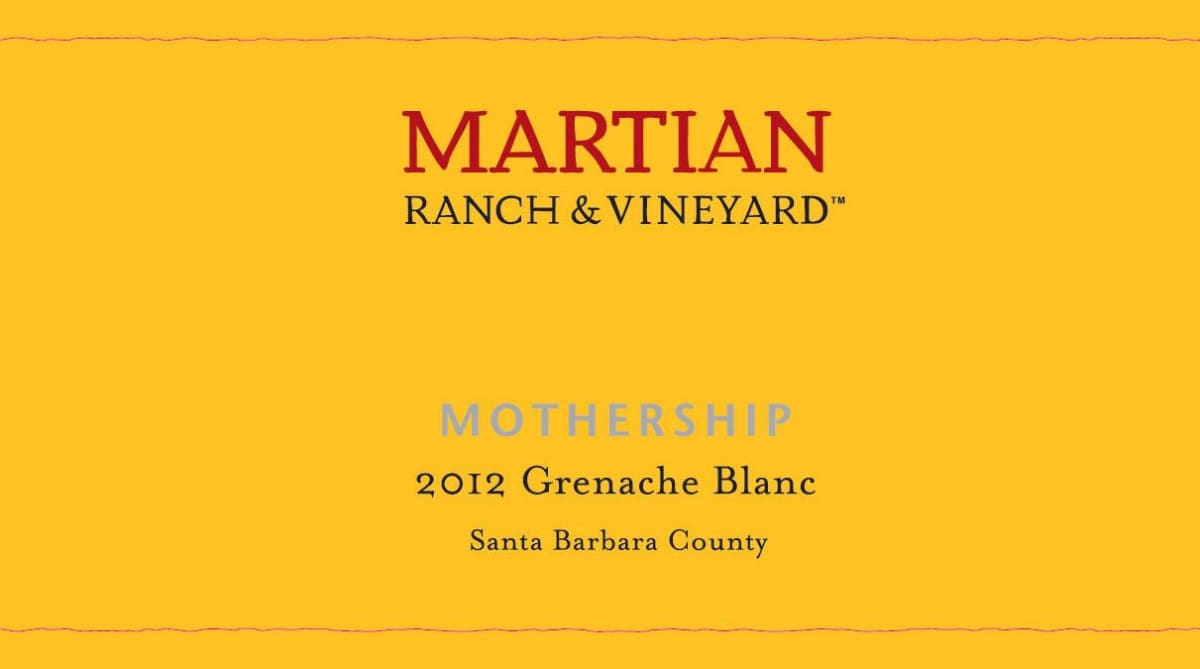 Martian Mothership Grenache Blanc 2012 Front Label