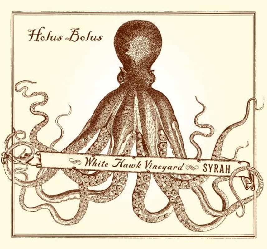 Black Sheep Finds Holus Bolus White Hawk Vineyard Syrah 2012 Front Label
