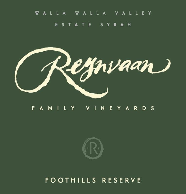 Reynvaan Foothills Reserve Syrah 2012 Front Label