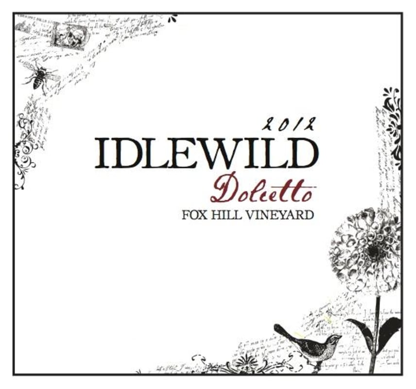 Idlewild Fox Hill Dolcetto 2012 Front Label
