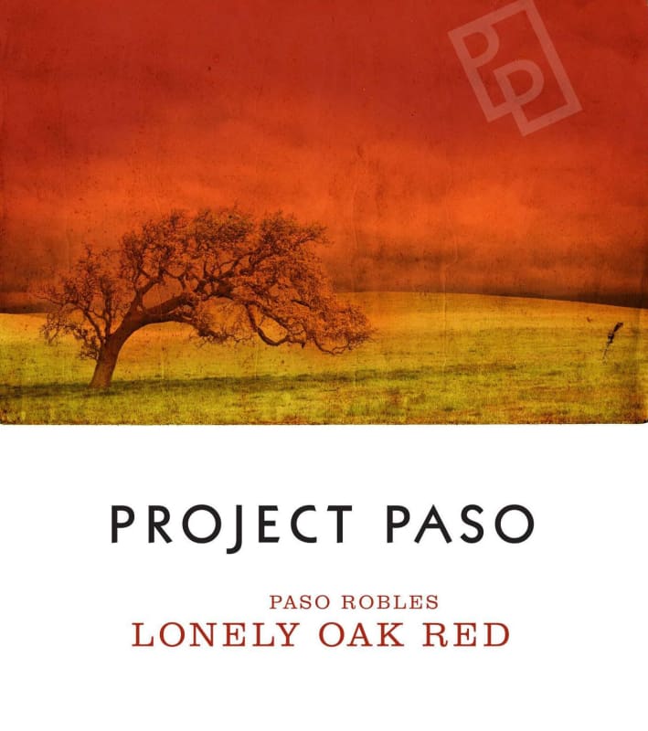 Project Paso Lonely Oak Red 2012 Front Label