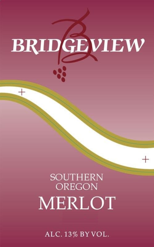 Bridgeview Oregon Merlot 2013 Front Label