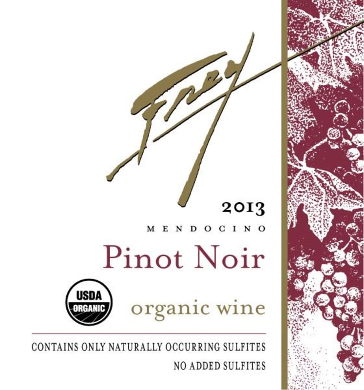 Frey Organic Pinot Noir 2013 Front Label