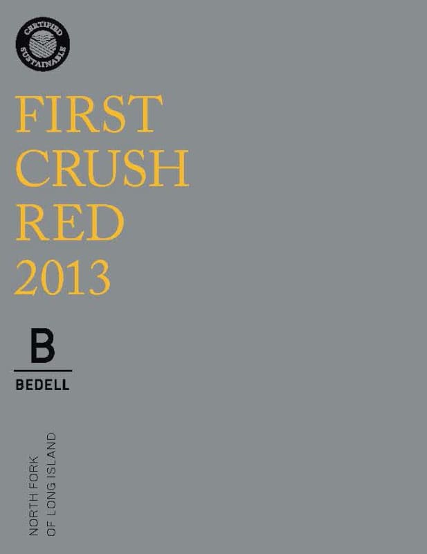 Bedell Cellars First Crush Red 2013 Front Label