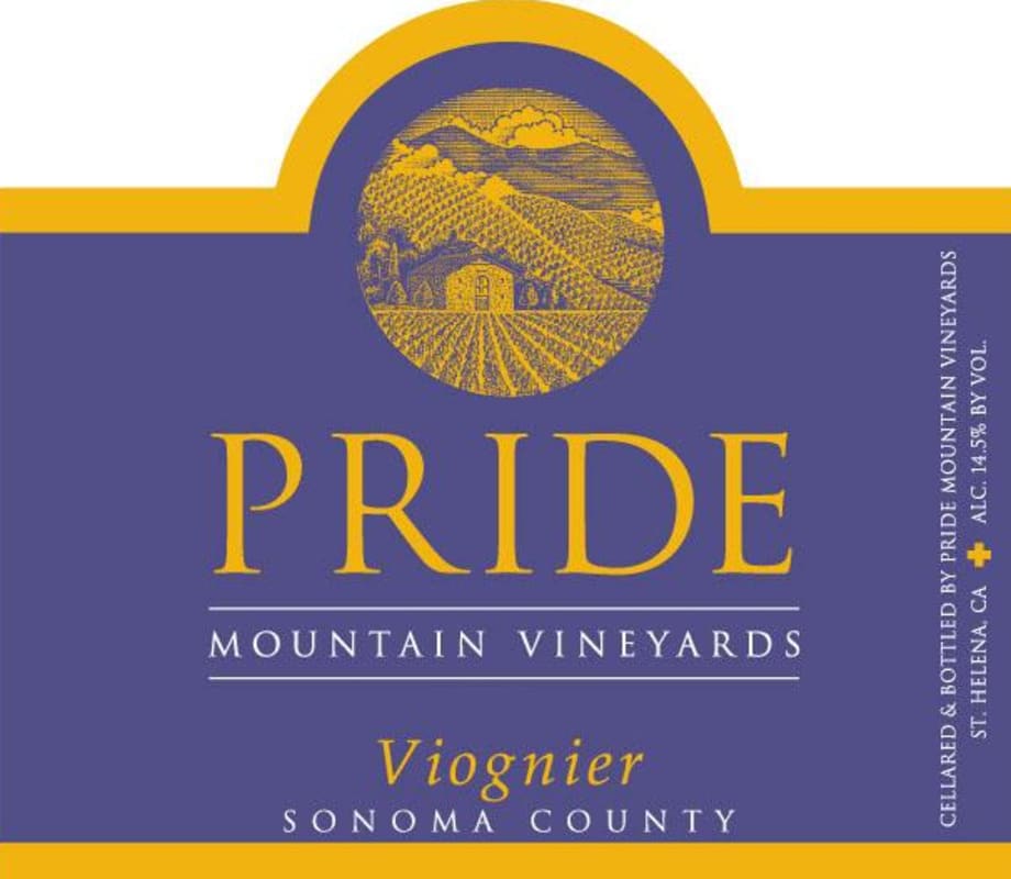 Pride Mountain Vineyards Viognier 2013 Front Label
