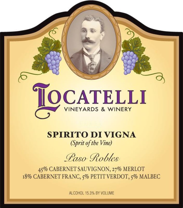 Locatelli Vineyards & Winery Spirito di Vigna 2009 Front Label