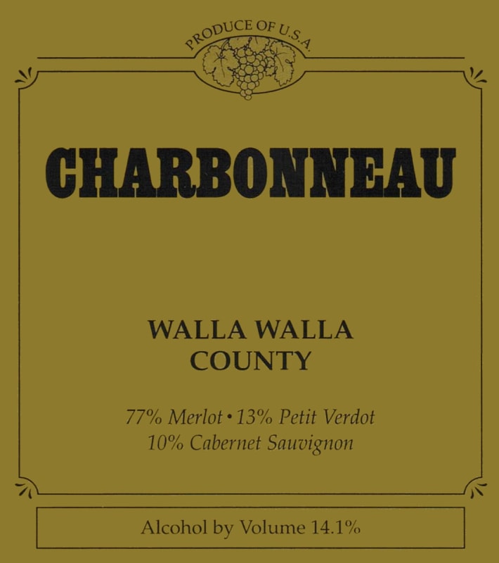 Woodward Canyon Charbonneau 2013 Front Label