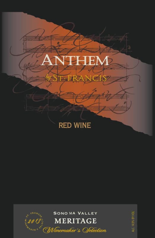 St. Francis Anthem Meritage 2013 Front Label