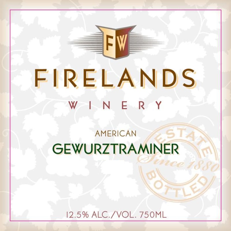 Firelands American Gewurztraminer 2013 Front Label
