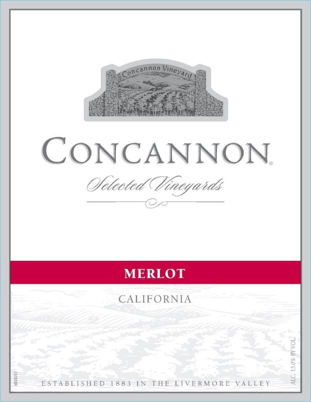 Concannon Selected Vineyards Merlot 2013 Front Label