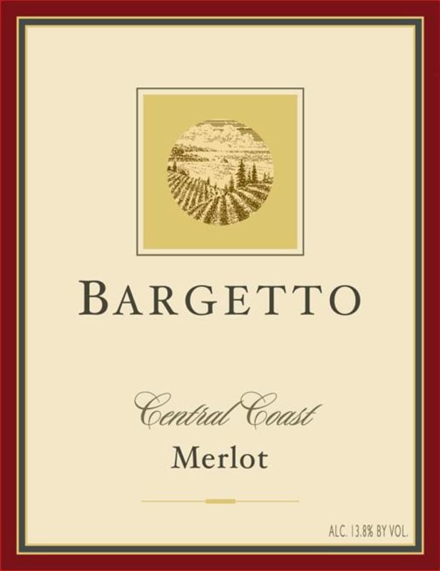 Bargetto Merlot 2013 Front Label