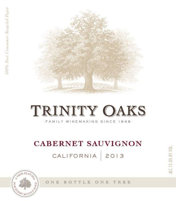 Trinity Oaks Cabernet Sauvignon 2013 Front Label