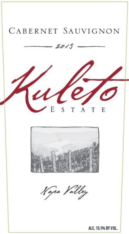 Kuleto Estate Cabernet Sauvignon 2013 Front Label