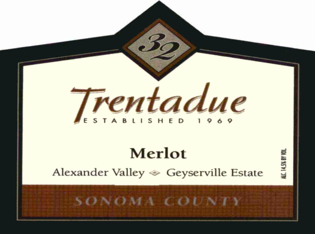Trentadue Alexander Valley Merlot 2013 Front Label