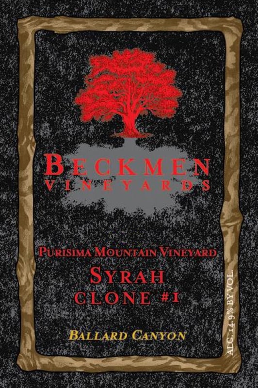 Beckmen Purisima Mountain Clone #1 Syrah 2013 Front Label