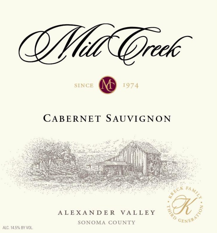 Mill Creek Cabernet Sauvignon 2013 Front Label
