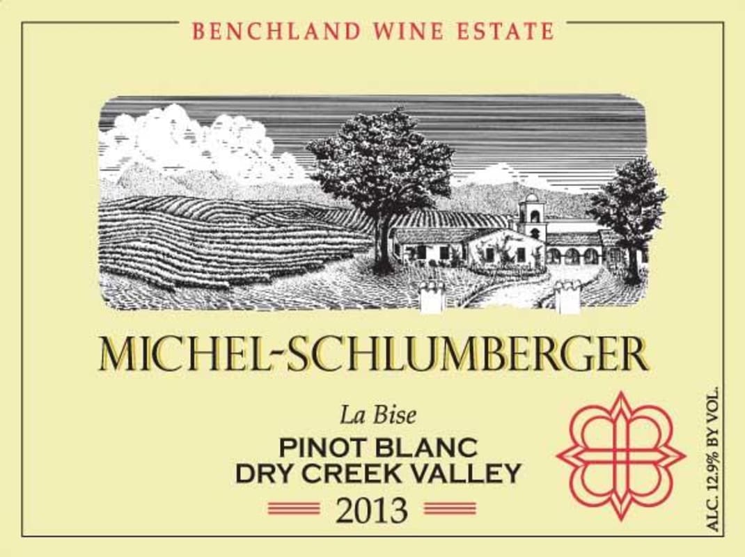 Michel-Schlumberger Dry Creek Valley Pinot Blanc 2013 Front Label