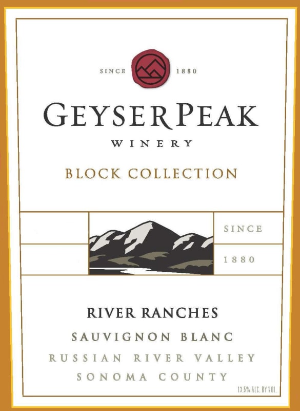 Geyser Peak Block Collection River Ranches Sauvignon Blanc 2013 Front Label