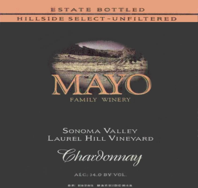 Mayo Family Laurel Hill Chardonnay 2013 Front Label