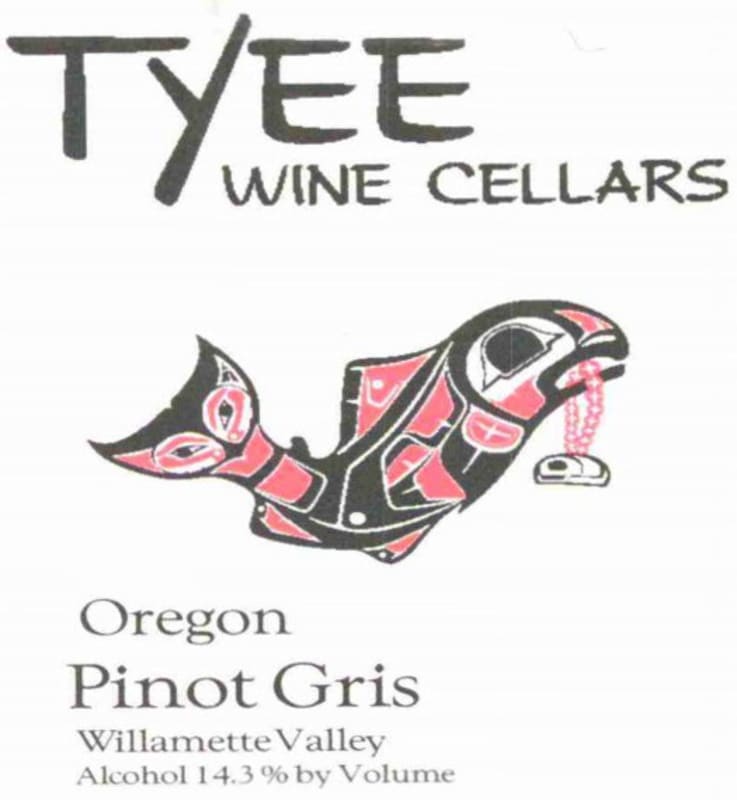 Tyee Wine Pinot Gris 2013 Front Label