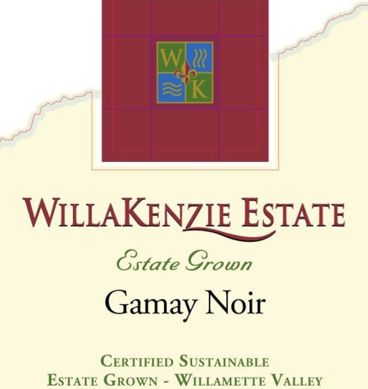 WillaKenzie Estate Gamay Noir 2013 Front Label