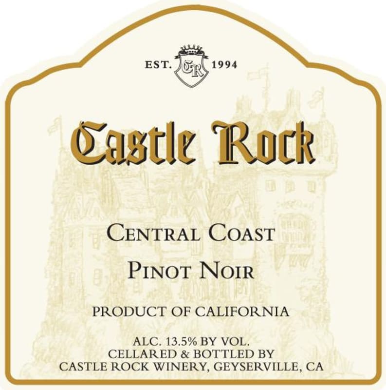 Castle Rock Central Coast Pinot Noir 2013 Front Label