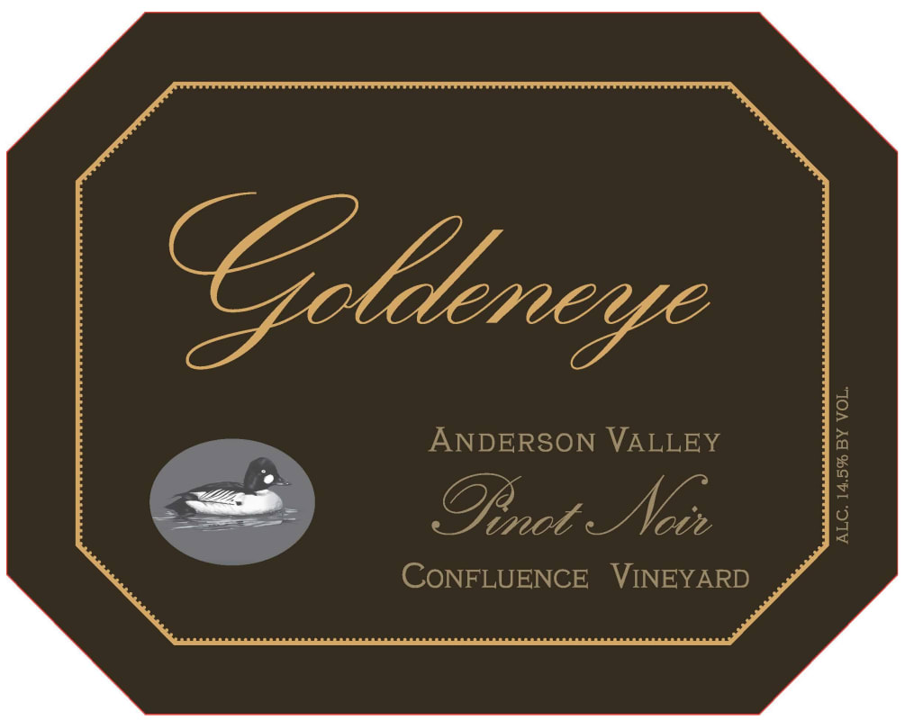 Goldeneye Confluence Vineyard Pinot Noir 2013 Front Label