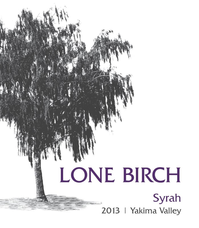 Lone Birch Wines Syrah 2013 Front Label