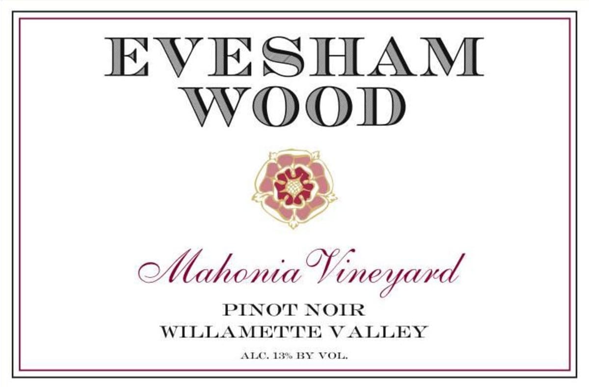 Evesham Wood Mahonia Vineyard Pinot Noir 2013 Front Label