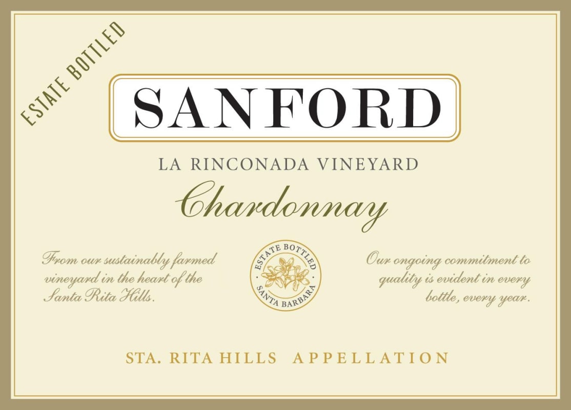 Sanford La Rinconada Chardonnay 2013 Front Label