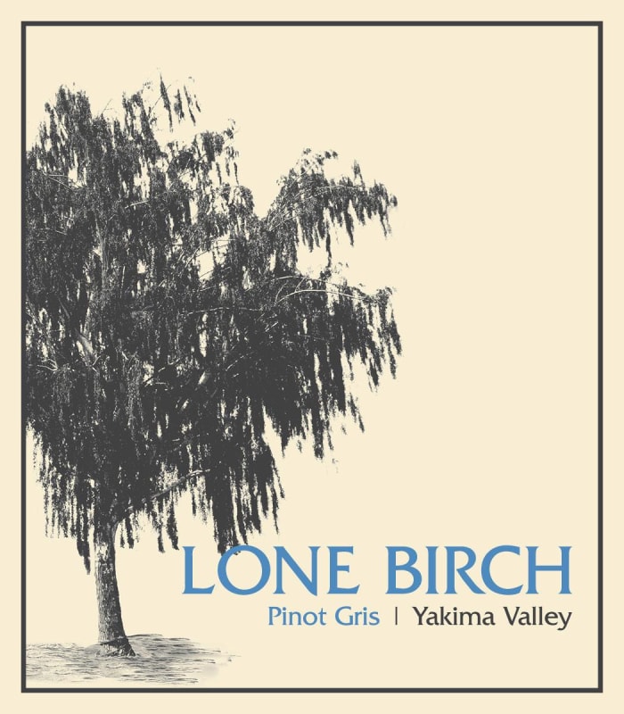 Lone Birch Wines Pinot Gris 2015 Front Label