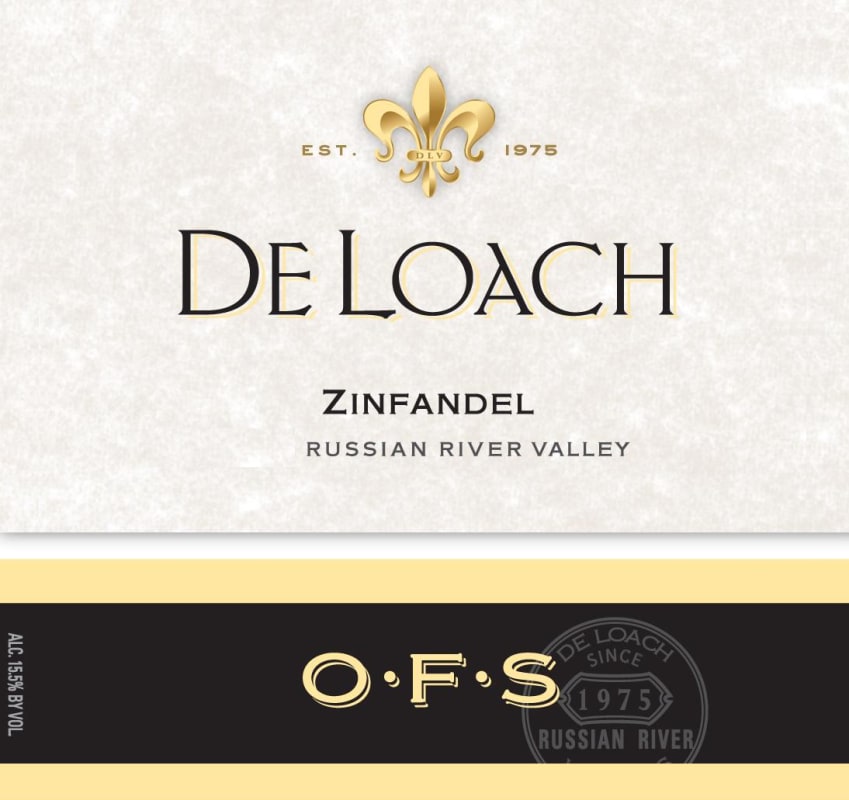 DeLoach O.F.S. Zinfandel 2013 Front Label