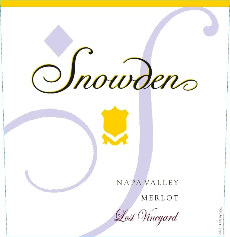 Snowden Lost Vineyard Merlot 2013 Front Label