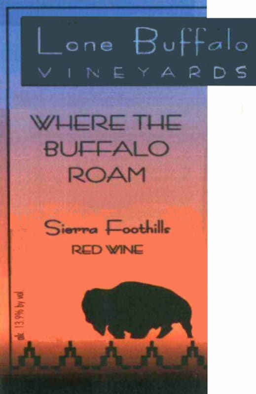 Lone Buffalo Vineyards Where The Buffalo Roam Red 2009 Front Label