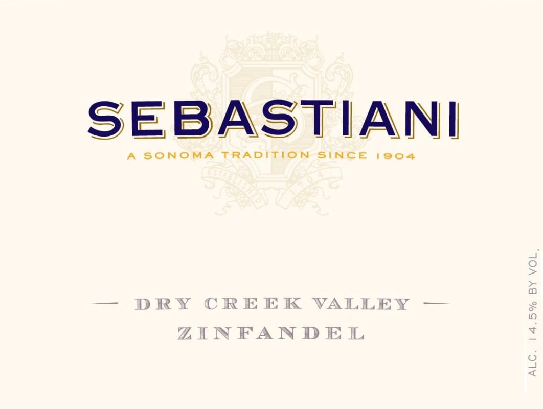 Sebastiani Dry Creek Valley Zinfandel 2013 Front Label