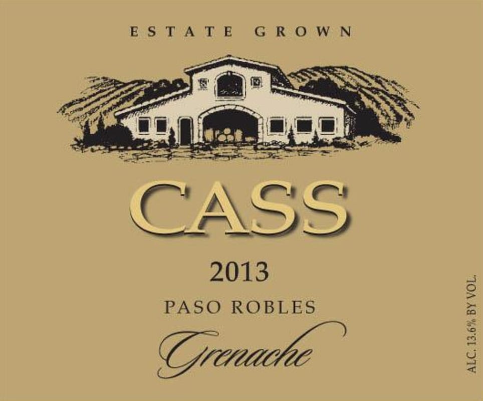 Cass Winery Grenache 2013 Front Label