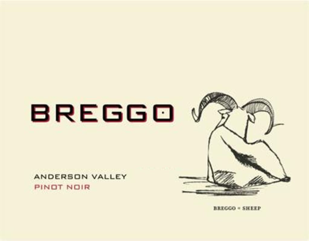 Breggo Cellars Anderson Valley Pinot Noir 2013 Front Label