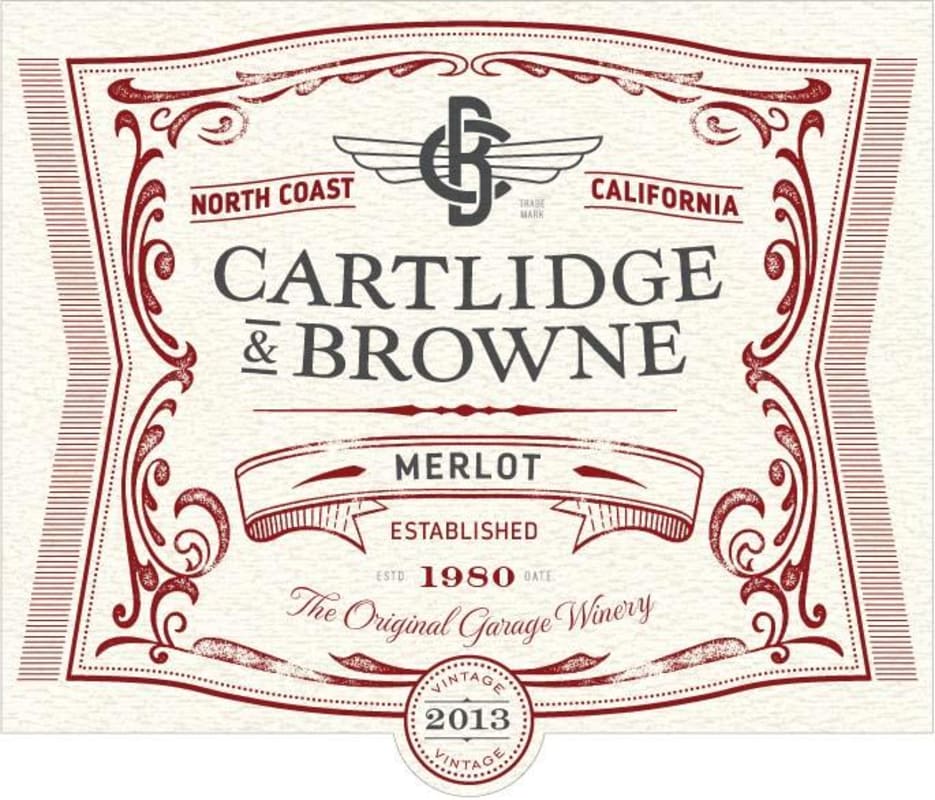 Cartlidge & Browne Merlot 2013 Front Label