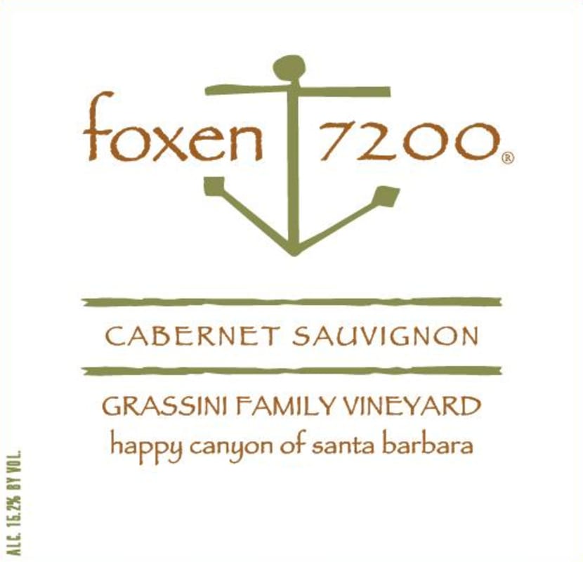 Foxen Happy Canyon 7200 Grassini Family Vineyard 2013 Front Label
